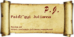 Palágyi Julianna névjegykártya